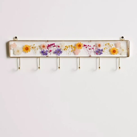 Urban Outfitters Other - URBAN OUTFITTERS Pressed Floral Wall Multi-Hook